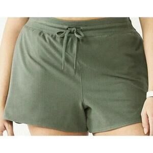 Tek Gear Shorts Womens 2XL Mid Rise Workout Essential Elastic Drawstring Gym NWT